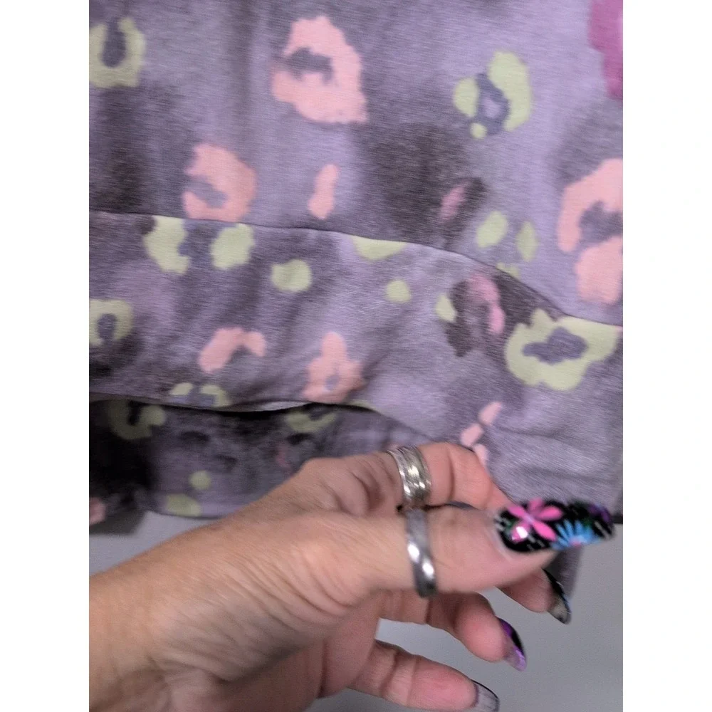 ODDY Gray Multicolor Pajama‎ Set Small NWOT
